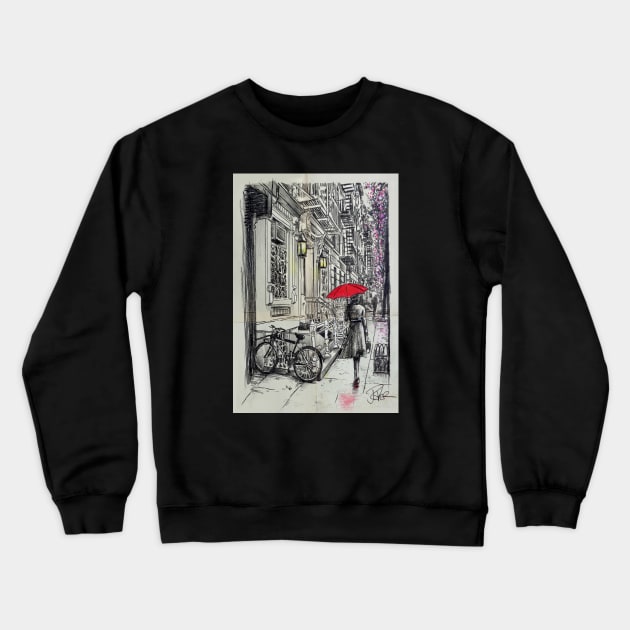 Afternoon walk Crewneck Sweatshirt by Loui Jover 